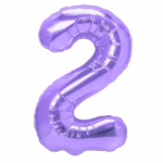 Balon folie cifra mov 2 Balon folie cifra 2 mov 100 cm pentru aranjamente cu heliu.
