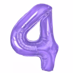 Balon folie cifra mov 4 Balon folie cifra 4 mov 100 cm accesorii petrecere.
