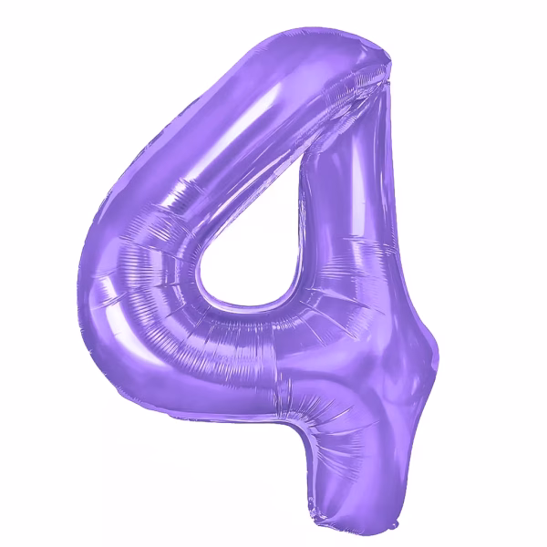 Balon folie cifra mov 4 Balon folie cifra 4 mov 100 cm accesorii petrecere.