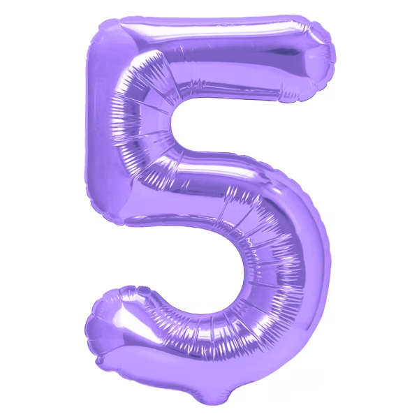 Balon folie cifra mov 5 Balon folie cifra 5 mov 100 cm pentru decoratiuni evenimente.