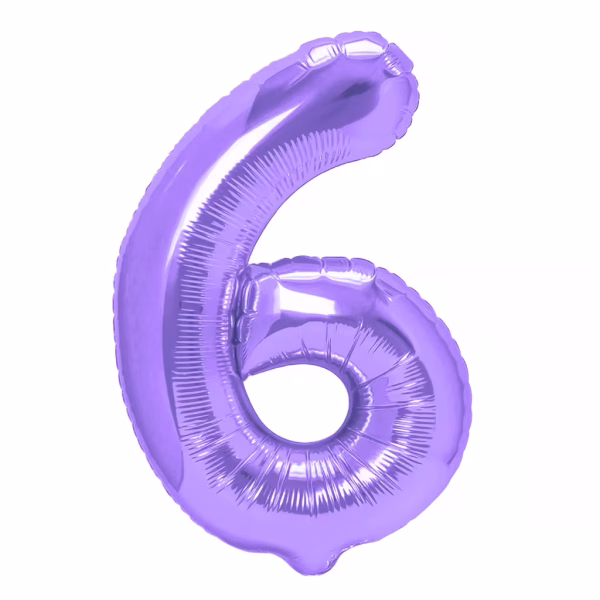 Balon folie cifra mov 6 Balon folie cifra 6 mov 100 cm element central petrecere.