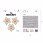 Balon folie flori crem mat 45cm 3 buc Set trei baloane din folie in forma de floare crem mat dimensiune 45 cm.
