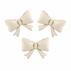 Balon folie funde bej 3 buc Set de trei baloane din folie in forma de funda bej dimensiune 55 pe 42 cm.