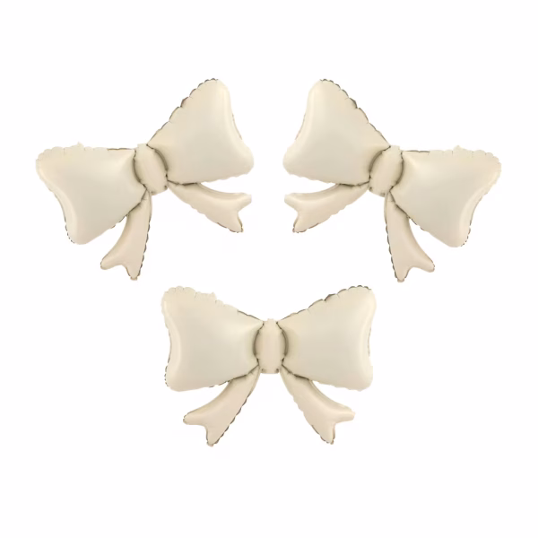 Balon folie funde bej 3 buc Set de trei baloane din folie in forma de funda bej dimensiune 55 pe 42 cm.
