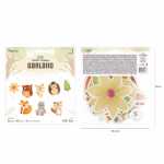 Banner Ghirlanda Prietenii Padurii cu Animale Woodland 200x18 cm Banner ghirlanda decorativa din carton cu tematica prietenii padurii, contine 8 elemente cu animale adorabile: urs, vulpe, bufnita, arici, veverite, insotite de un brad si o floare.