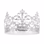 Decoratiune Tort Coroana Argintie 10 cm decoratiune tort coroana argintie accesorii petrecere printesa nunta botez
