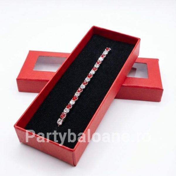 Mărțișor Premium Brățară Strasuri Multicolore – Cadou Elegant (Cutie Inclusă)