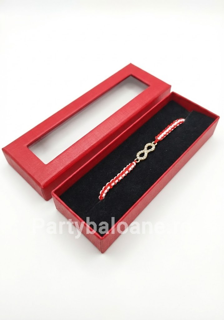 Mărțișor Premium Brățară în Cutie Cadou - Modele Norocoase 1 Martie Model 44 Martisor premium bratara cu perle si talismane norocoase in cutie rosie cadou 1 martie