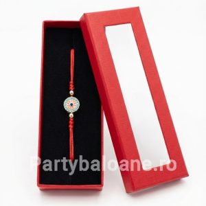 Mărțișor Premium Brățară în Cutie Cadou - Modele Norocoase 1 Martie Model 57 Martisor premium bratara cu perle si talismane norocoase in cutie rosie cadou 1 martie