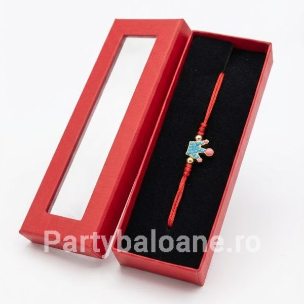 Mărțișor Premium Brățară în Cutie Cadou - Modele Norocoase 1 Martie Model 59 Martisor premium bratara cu perle si talismane norocoase in cutie rosie cadou 1 martie