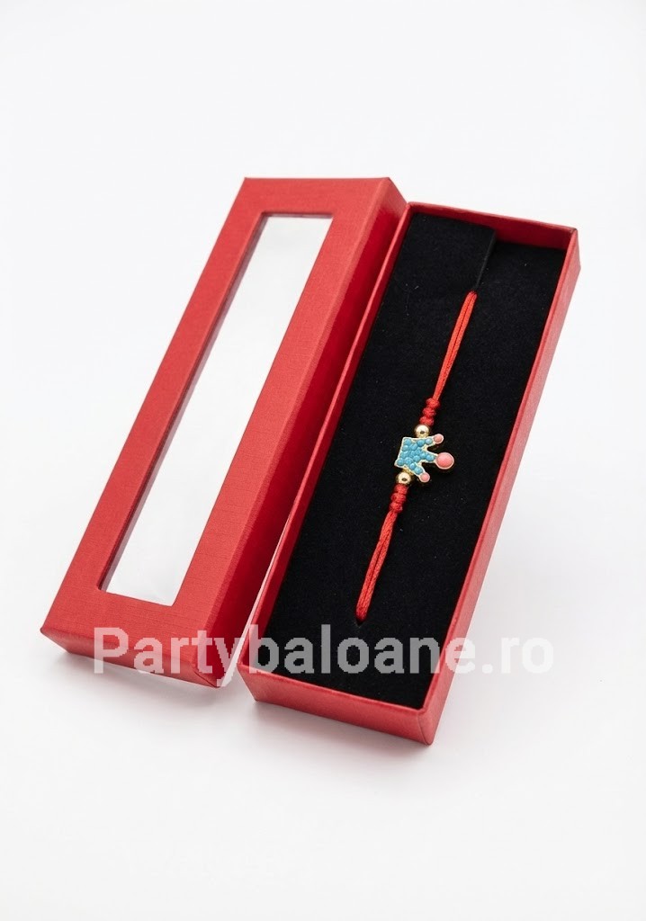 Mărțișor Premium Brățară în Cutie Cadou - Modele Norocoase 1 Martie Model 59 Martisor premium bratara cu perle si talismane norocoase in cutie rosie cadou 1 martie