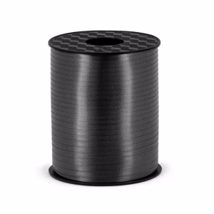 Rola Panglica Rafie pentru Baloane Negru Rola de panglica tip rafie din plastic pentru legat baloane, culoare negru intens, lungime 225 metri, latime 5 mm.