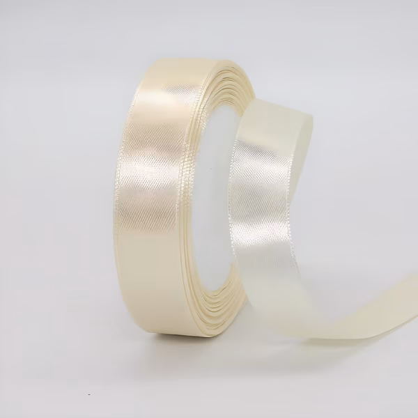 Rola Panglica Satin Ivory 1.5 cm x 22.5 m Rola panglica din satin culoarea ivory crem, latime 1.5 cm, lungime 22.5 metri, pentru invitatii nunta, botez si lumanari decorative.