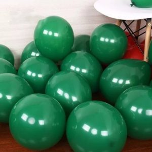 SET 20 BALOANE LATEX VERDE INCHIS RETRO 14 CM