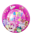 Set 10 Farfurii Happy Birthday Roz -18 Cm