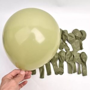 SET 20 BALOANE LATEX GREEN KAKI 02 - 14 CM