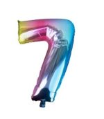 Baloane Folie Cifre Curcubeu 0-9 - 100 Cm - imagine 9