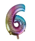 Baloane Folie Cifre Curcubeu 0-9 - 100 Cm - imagine 8