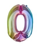 Baloane Folie Cifre Curcubeu 0-9 - 100 Cm - imagine 2