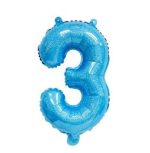 Balon Folie Cifra Albastru Holografic 0-9 - 100 Cm - imagine 3