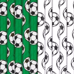 Set 10 Paie din Hartie Flexibile pentru Bauturi Tematica Fotbal 19.5 cm Set de 10 paie din hartie pentru bauturi cu tematica fotbal, prevazute cu zona flexibila pentru indoire, 5 verzi si 5 albe, imprimate cu mingi de fotbal alb-negru.