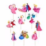 Set 10 Toppere Aurora pentru Decor Tort Printesa set 10 toppere aurora decoratiuni tort printesa