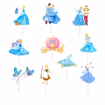 Set 10 Toppere Cindirella pentru Decor Tort Prințese set 10 toppere cindirella decorațiuni tort prințese premium