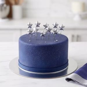 Set 10 Toppere Tort Stele Argintii 2 cm pentru Decoratiuni set 10 toppere tort stele argintii 2 cm decoratiuni petrecere botez spatiu cosmic volumetrice