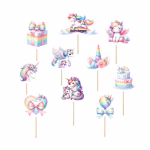 Set 10 Toppere Unicorni pentru Decor Tort Premium set 10 toppere unicorni decoratiuni tort fete magie