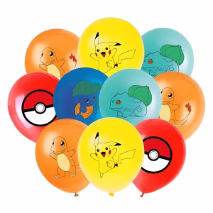 Set 10 baloane latex Pokemon 30 cm Buchet festiv format din set 10 baloane latex Pokemon 30 cm pentru petrecere tematica desene animate si gaming copii
