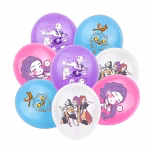 Set 12 baloane latex K-Pop Demon Huntrix 30 cm Buchet festiv format din set 12 baloane latex K-Pop Demon Huntrix 30 cm pentru petrecere tematica adolescenti