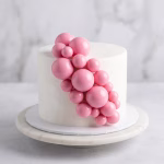 Set 20 Toppere Tort Bile Roz Mix 4 Dimensiuni set 20 toppere tort bile roz decoratiuni petrecere fete volumetrice elegante
