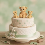 Set 3 Toppere Tort 3D Figurine Ursuleti Plastic (Familie) set 3 toppere tort 3d figurine ursuleti familie plastic texturat decoratiuni botez prima aniversare candy bar