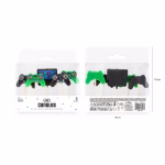 Set 5 Lumanari Tort Gaming Manete Consola si Ecran TV Set 5 lumanari pentru tort tematica gaming, include 4 manete de consola verzi si negre si 1 ecran cu mesajul Game Up, prevazute cu suporturi din lemn pentru fixare sigura.