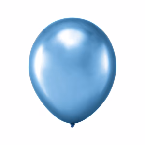Set 50 baloane latex albastru cromat 25 cm Balon elegant umflat din set 50 baloane latex albastru cromat 25 cm pentru decoratiuni petreceri si botez
