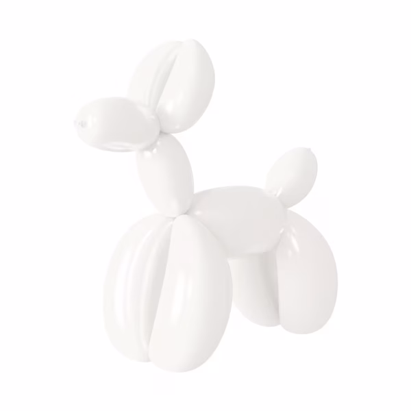 Set 50 baloane modelaj albe mate 100 cm Baloane lungi tubulare din set 50 baloane modelaj albe mate 100 cm pentru creat figurine si decoratiuni elegante