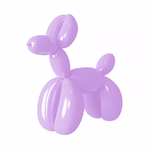 Set 50 baloane modelaj mov pastel 100 cm Baloane lungi tubulare din set 50 baloane modelaj mov pastel 100 cm pentru creat figurine si decoratiuni petreceri