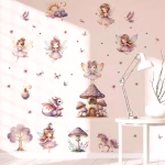 Sticker perete zane si unicorn cod 548 Sticker perete zane si unicorn cu dragon si casuta ciuperca aplicat in camera