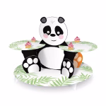 Suport pentru Tort si Briose Animale Fata-Verso Tigru si Panda 30x44cm Suport din carton pentru prajituri si briose, tematica animale jungle safari, design ingenios fata-verso cu tigru si panda, dimensiuni 30x44 cm.