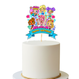 Topper Tort Happy Birthday Avatar World (Pazu) 13.5 x 12.5 cm Un topper decorativ din carton pentru tortul copiilor