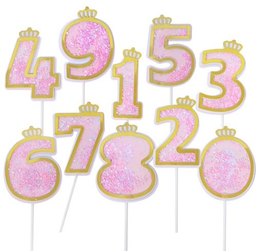 Topper Tort Cifra 0-9 Roz Cu Coronita Si Sclipici (Pink Gold) Topper Tort Cifra 0-9 Roz cu Coronita si Sclipici (Pink Gold) Un set de toppere decorative din plastic pentru tort