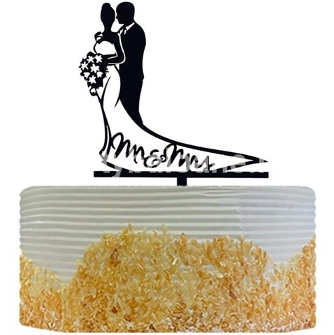 TOPPER TORT MR&MRS - NUNTA - NEGRU