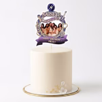 Topper Personalizat Katseye – Decor Aniversar cu Cifra și Text topper personalizat katseye decoratiuni tort muzica fete