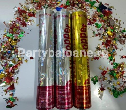 Tub De Confetti Party Poppe, 60X5 Cm , Confetii Asortate Din Aluminiu , Multicolor Tub de Confetti Party Popper