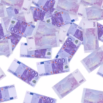 Tun de Confetti , Bancnote confetti 500 Euro 40cm Tun de confetti premium incarcat cu bancnote de 500 euro din hartie, lungime 40 cm, declansare sigura prin rasucire pentru petreceri si majorate.