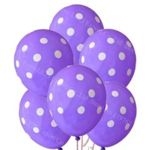 SET 10 BALOANE MOV CU BULINE ALBE 30 CM