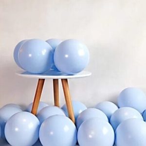 SET BALOANE LATEX MACARONS ALBASTRU 26CM