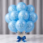 set 10 baloane latex bleu tematica its a boy 30 cm Buchet festiv format din set 10 baloane latex bleu tematica its a boy 30 cm pentru baby shower si botez baietel