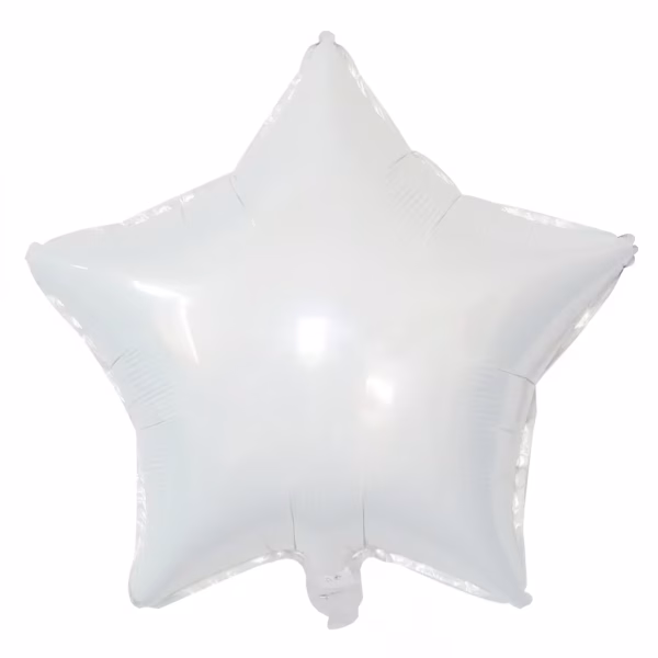 balon folie stea folie de aluminiu culoarea alb
