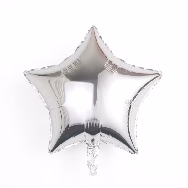 balon folie stea folie de aluminiu culoarea argintiu